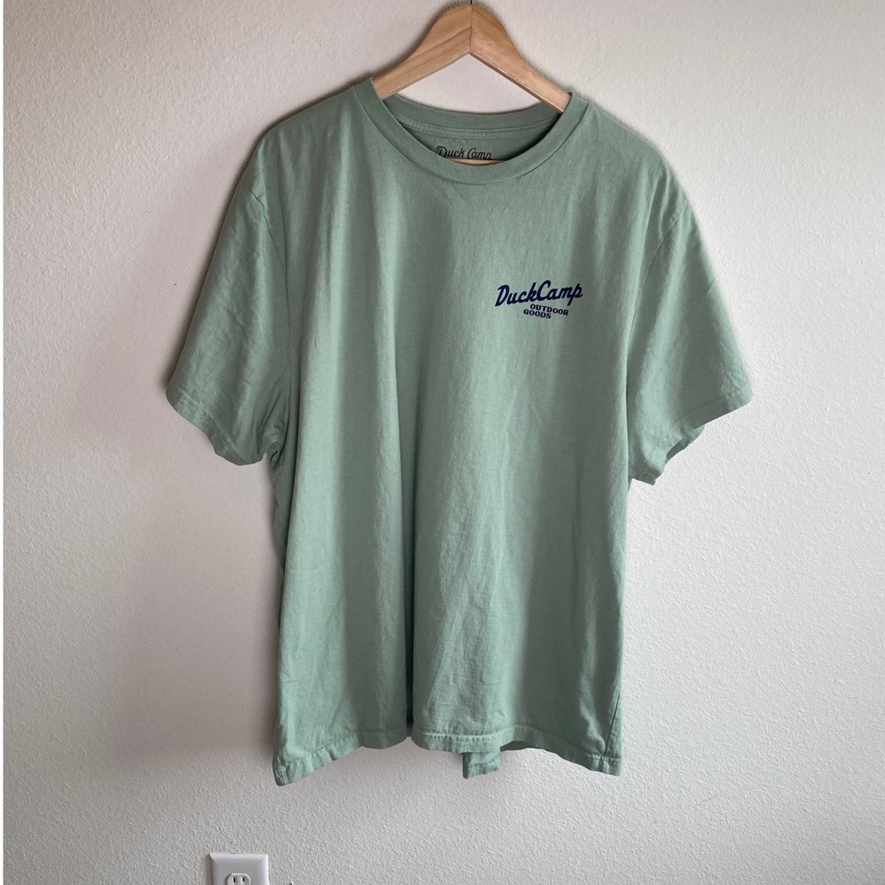 Duck Camp T-Shirt Mens XL Thick Heavy Cotton Graphic Outdoor Fishing Angler